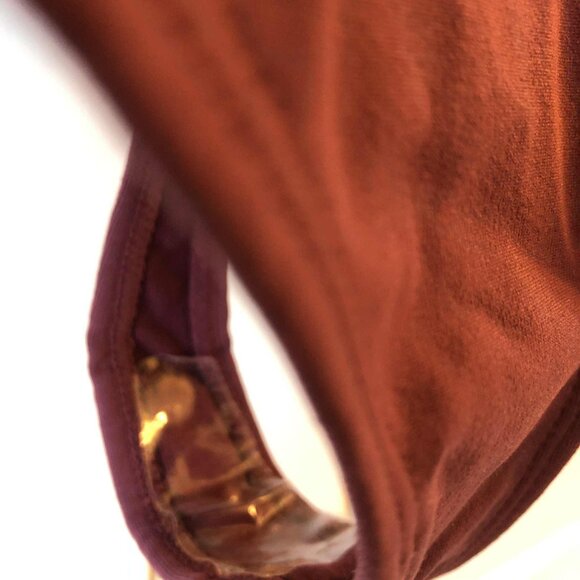 NWT INTIMATELY FREE PEOPLE Stars Aligned V-Wire Bodysuit LS Thong Wine XL - Picture 5 of 6